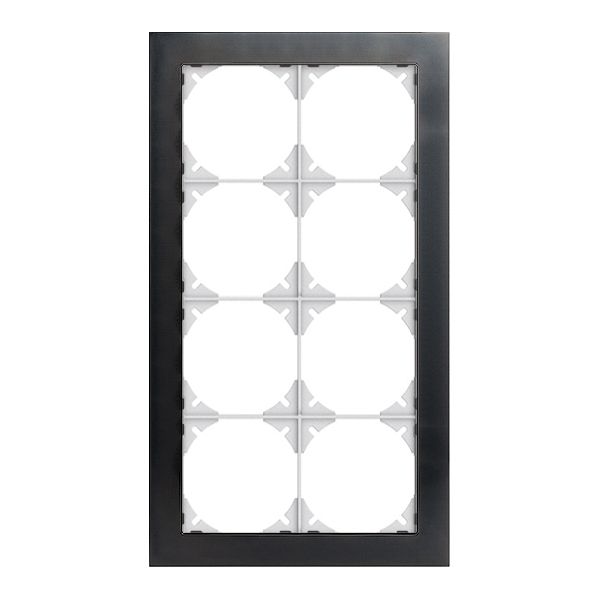 Abdeckrahmen EDIZIOdue prestige 4×2 schwarzgold poliert