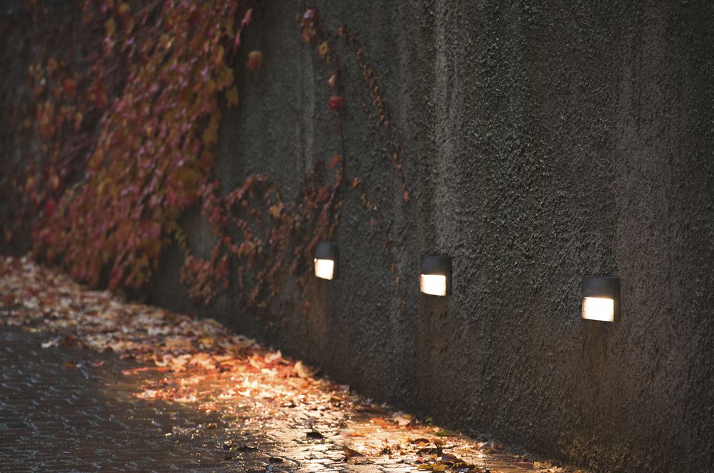 EB-LED-Wandleuchte SLV ADI LED, 15.4W 940lm 3000K IP55 anthrazit