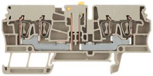 Borne de test sectionnable WM ZTR 2.5/4AN connexion à ressort 2.5mm² TS35 beige
