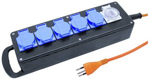 Prise multiple STEBA Gummi T12 avec câble G-PUR 3m 5×T13 3×1.5mm²