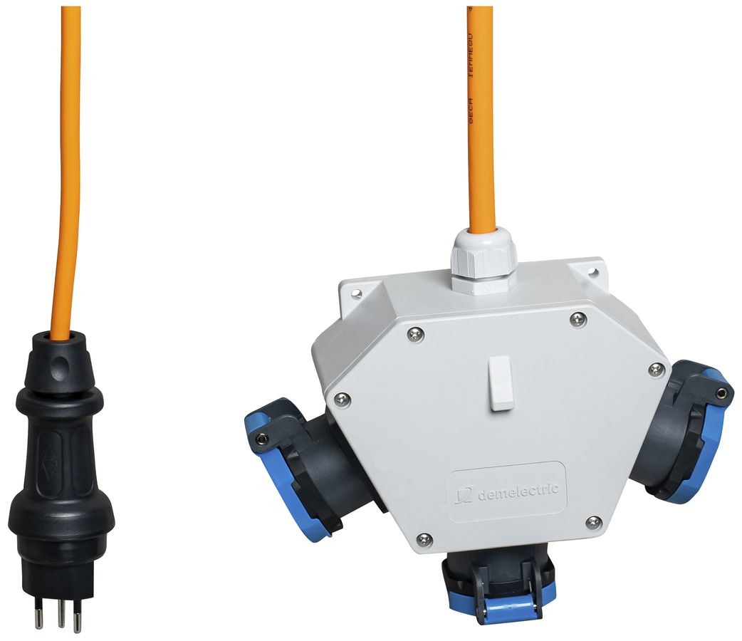 Deviatore incrociato DEM DB34224 3×T13 1.5m 3×1.5mm² spina T12