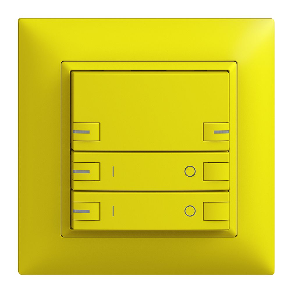 Kit frontal ENC EDIZIOdue zepAIR ON/OFF 2C sans marquage avec LED lemon