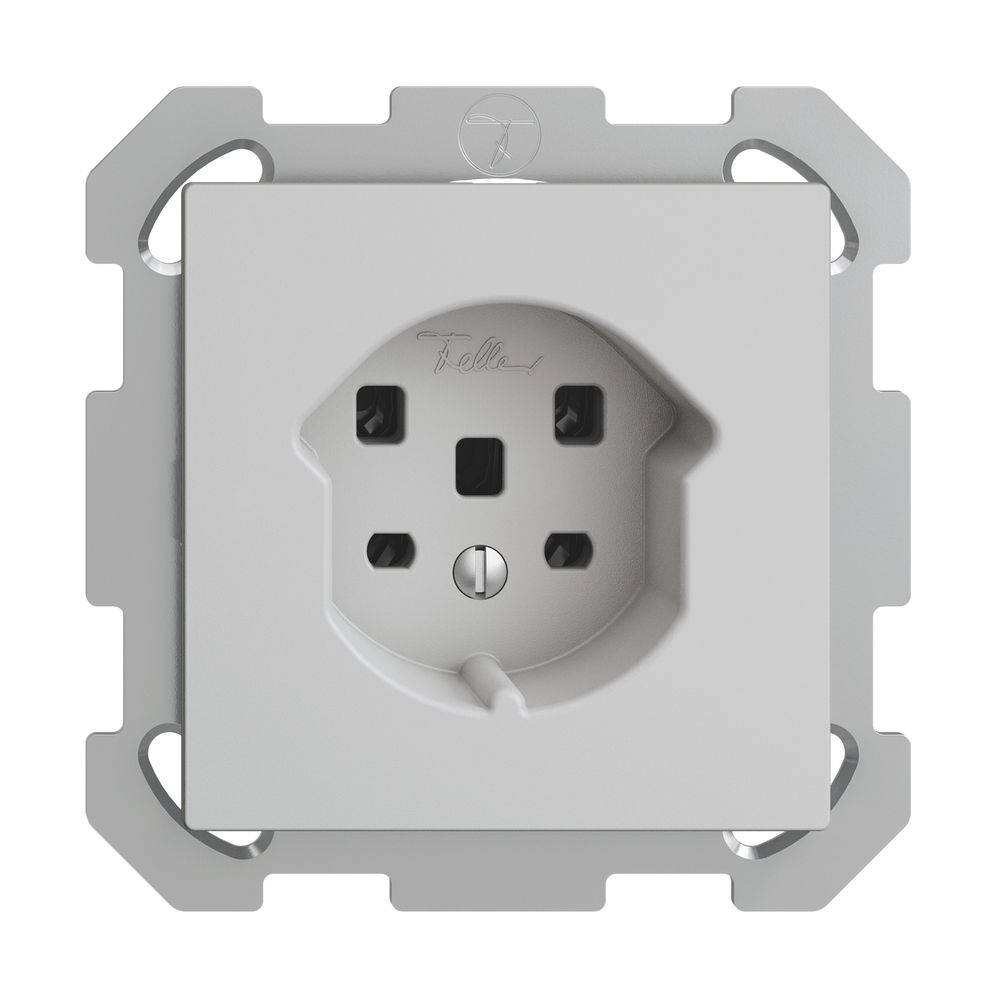 Prise ENC EDIZIOdue T25 16A gris clair, bornes à vis