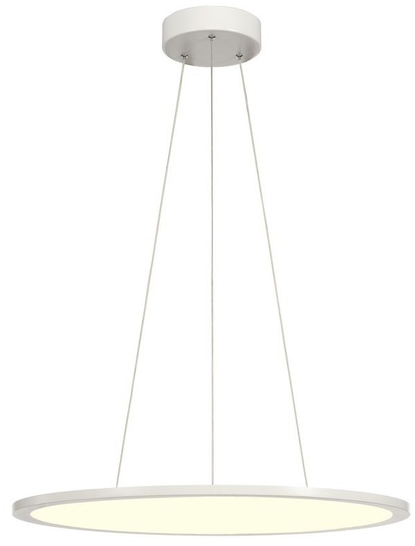 LED-Pendelleuchte SLV PANEL 60 ROUND DALI 43W 3350lm 4000K Ø600×32mm weiss