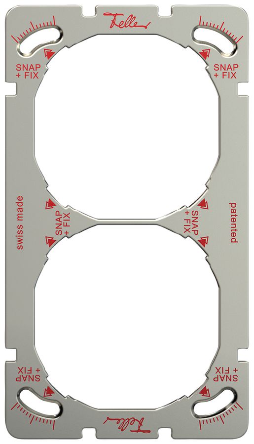 Placca di fissaggio con sistema di fissaggio SNAPFIX® 2×1 o 1×2 137×77mm