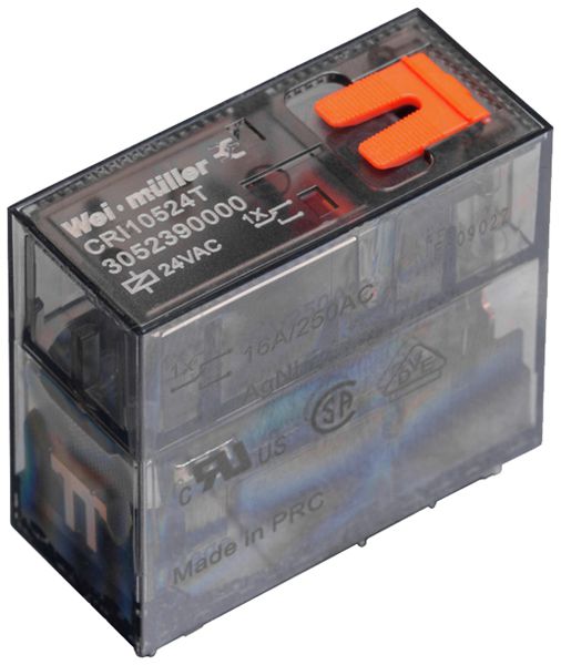 Relais WM CRI20524T 2CO 8A AgNi 18VAC Steckanschluss