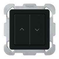 UP-KNX-Storentaster Hager BA basico B 2-fach 77×77mm schwarz