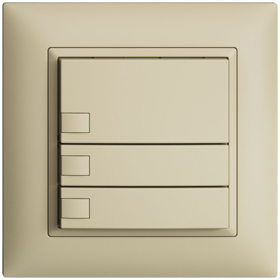 UP-Universaltaster 3×1T Steckklemme EDIZIOdue vanille, ohne LED