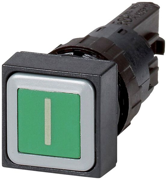 Drucktaster Eaton Q25D-11 grün "I" Ø16mm flach