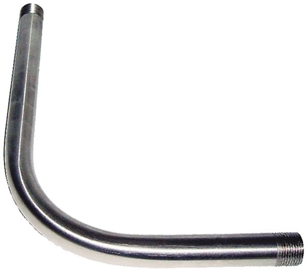 Coude avec filet acier inox. M20