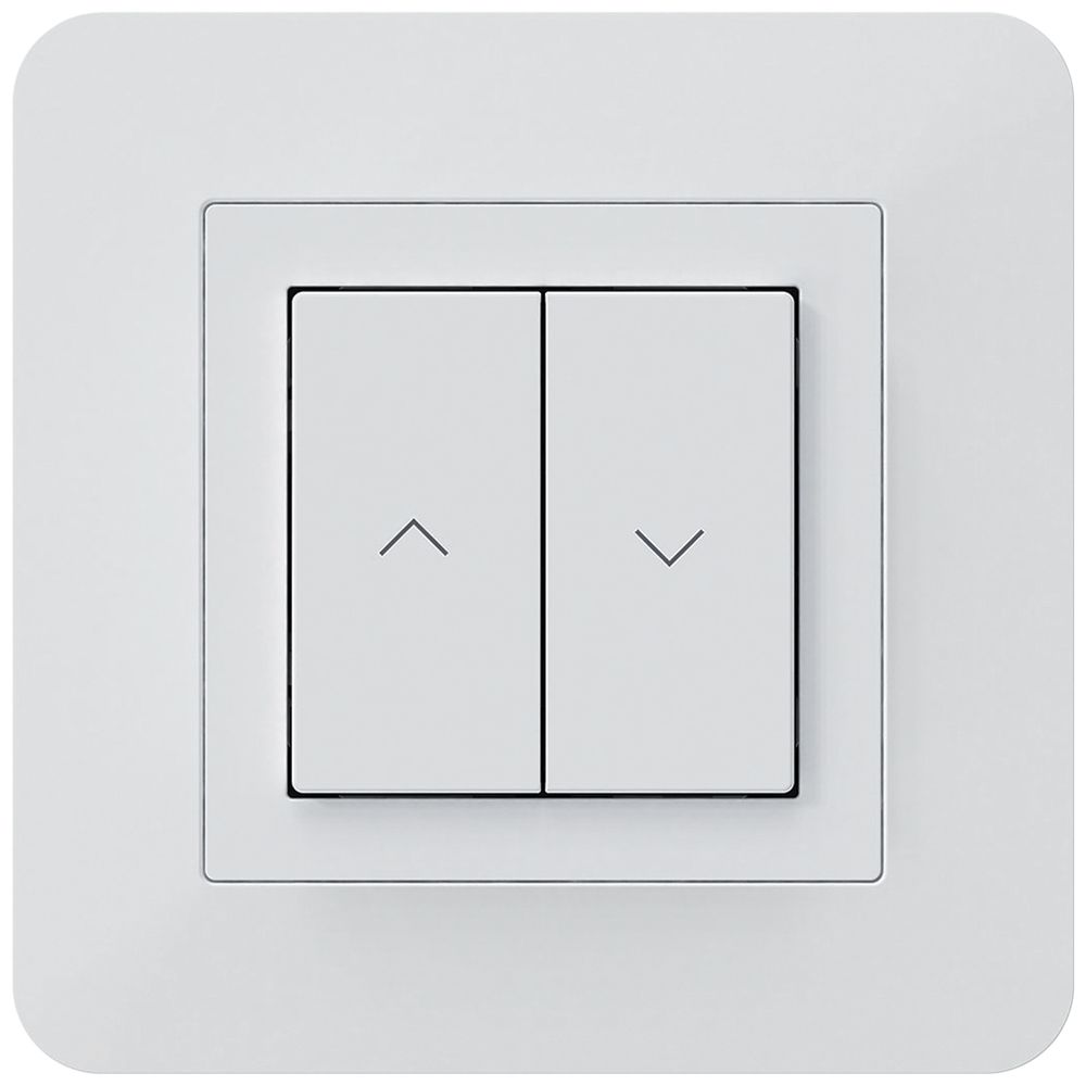 UP-KNX-Storentaster Hager BA kallysto.trend C 2-fach 94×94mm weiss