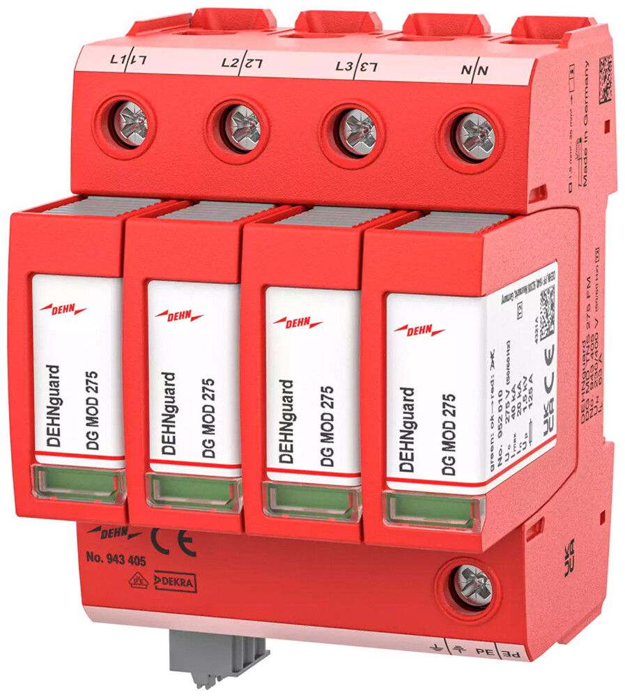 Parasurtension DEHN/elvatec DEHNguard MD FM TN-S 4P 230V 125A 63A 4 UM