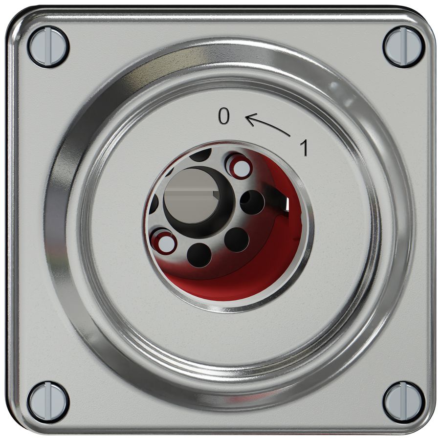 Contatto rotativo ELEMENT SNAPFIX® 1P 1C 16A 400V 0<-1 87×87×62mm all