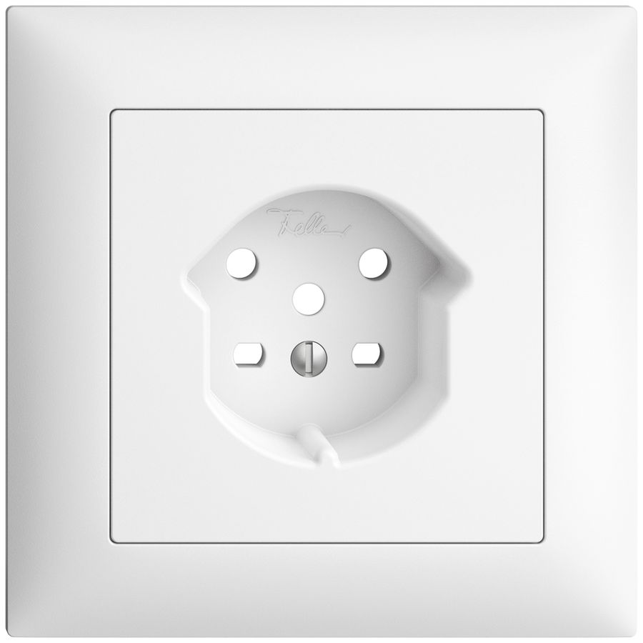 Kit frontal ENC EDIZIOdue blanc 88×88mm 1×T15A