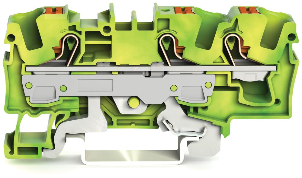 Borne de protection WAGO TOPJOB-S 6mm² 3L vert/jaune série 2206
