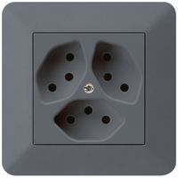 UP-Steckdose kallysto.trend 3×T13 anthrazit