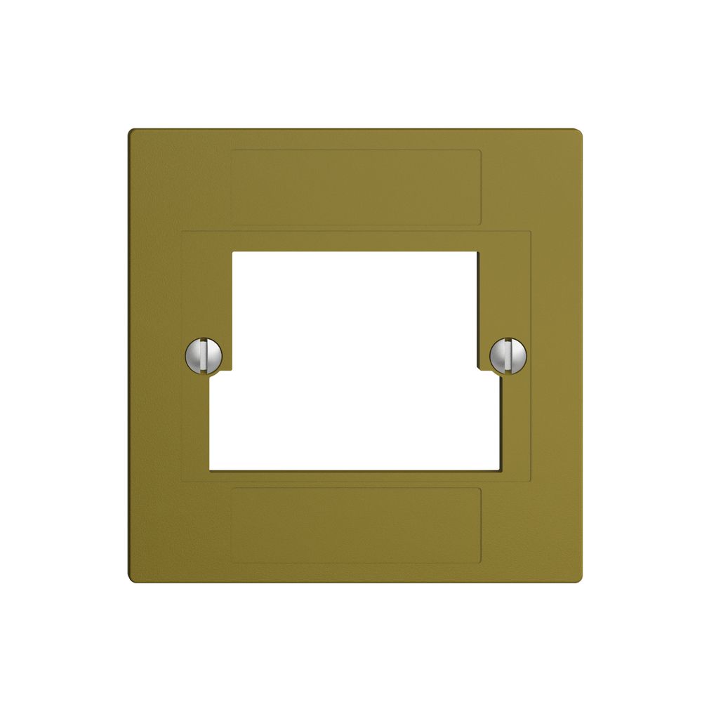 Placca frontale 2×TT,2×RJ45 olive ITplus ITM EDIZIOdue