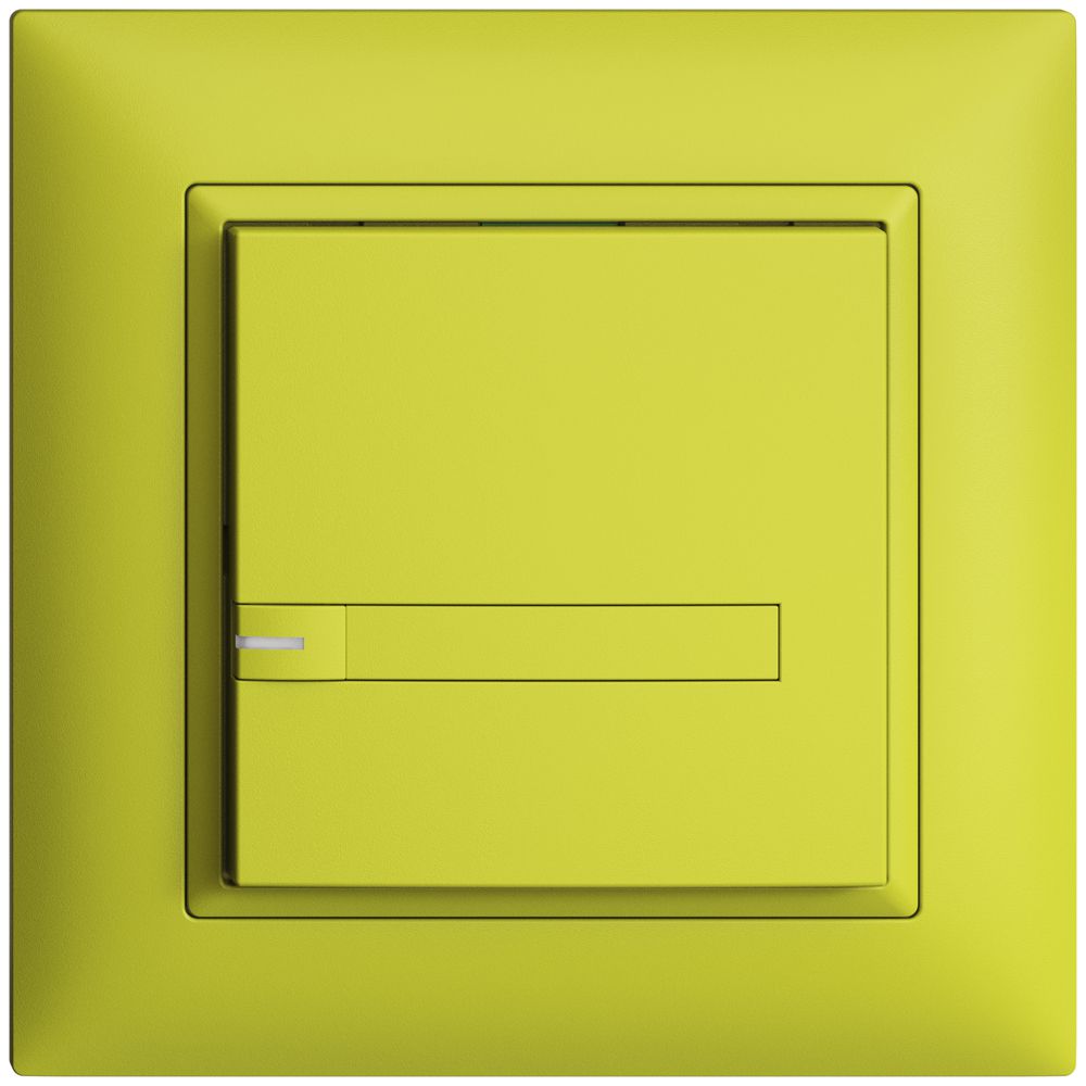 Poussoir ENC KNX 1× EDIZIOdue lemon RGB avec LED avec insert papier