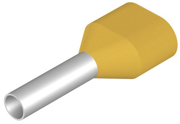 Capocorda doppio Weidmüller H isolato 2×1mm² 8mm giallo sciolto