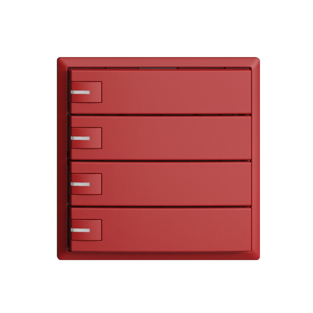 Poussoir ENC KNX 4× EDIZIOdue berry RGB avec LED