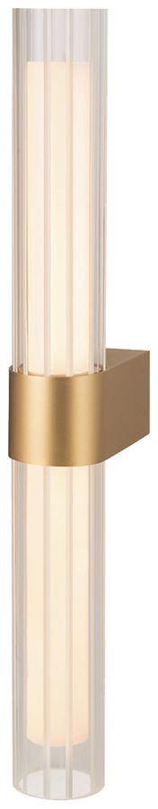 Applique LED SLV LYGANT double 11W 800lm 3000K IP44 587×75mm ottone