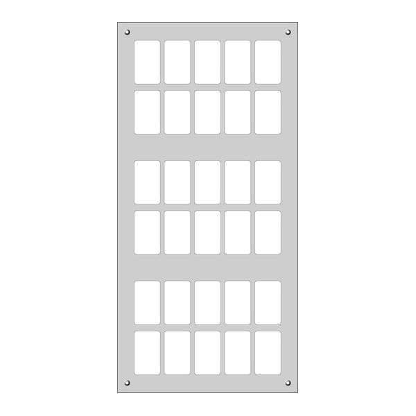 Montageplatte FLF 6×5 Al weiss FH
