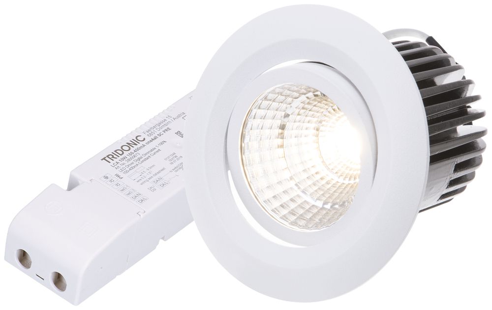 EB-LED-Spot Move DALI2 10.5W 230V 920lm 3000K Loch-Ø68mm weiss 38°