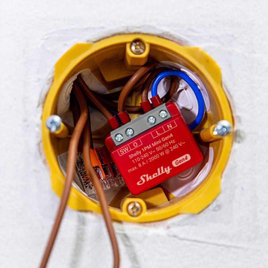 EB-RF-Schaltaktor Shelly 1PM Mini Gen4 Zigbee/Bt/Wi-Fi 110…240V