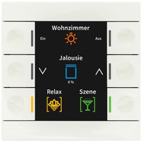 EB-Bediengerät KNX MDT BE-TAS86.02 6T/6B Display weiss gl