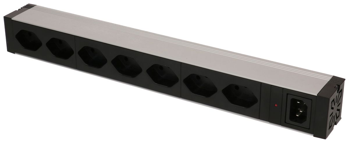 Steckdosenleiste MH 7×T13 1HE schwarz