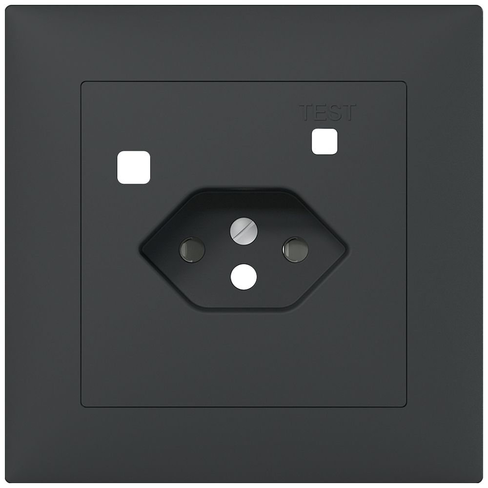 Frontset SIDUS B zu FI-Steckdose T13 mit shutter anthrazit