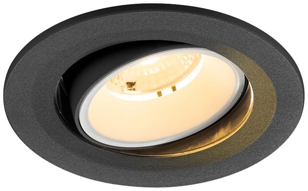 Downlight LED SLV NUMINOS MOVE S 6.7W 1050lm 3000K MB DALI Ø100×63.5 noir/blanc