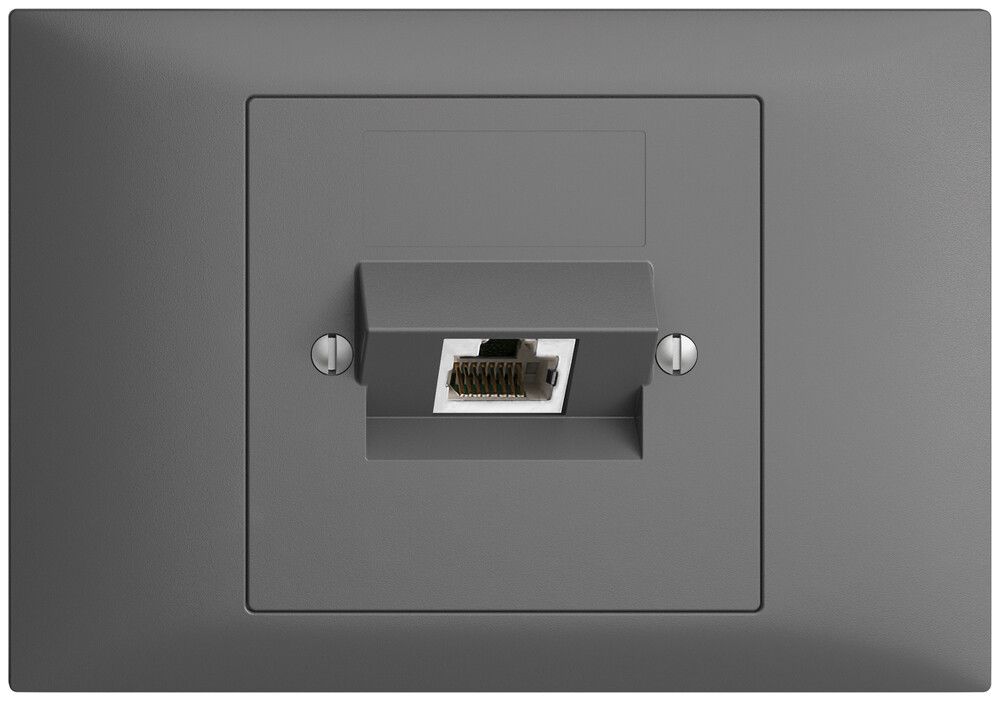 EB-Dose 1×RJ45/s 4P ITplus EDIZIOdue dunkelgrau