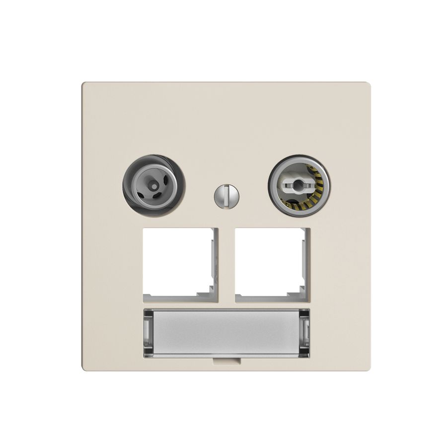 Multimediadose EDIZIOdue F EASYNET 11dB, f.2×RJ45 S-One, crema