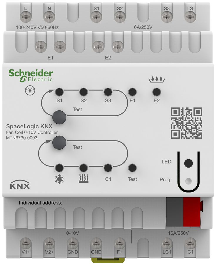 Ventilconvettore KNX-AMD Schneider electric SpaceLogic 0…10V