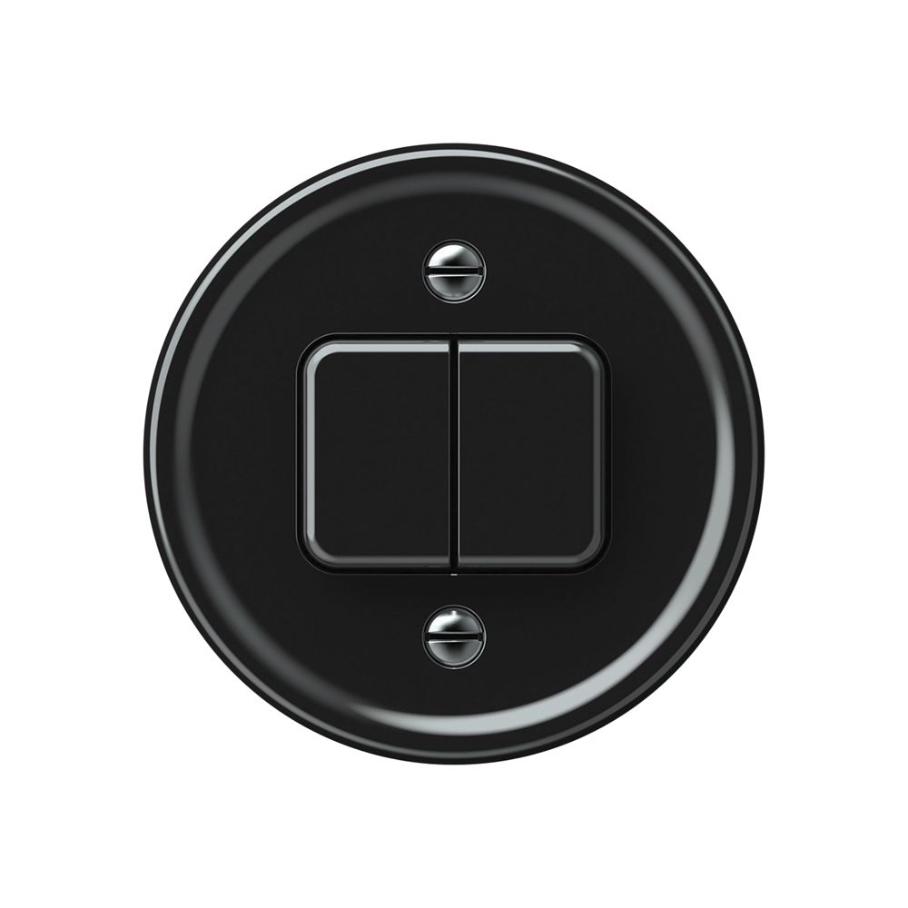 Druckschalter origin Sch 1 (3+3) 60×60mm schwarz