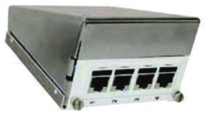 Anschlussbox AP 4-fach Aluminium/weiss