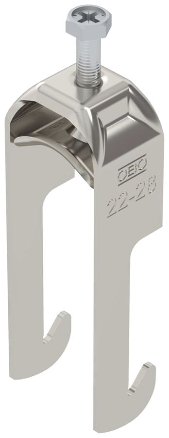 Fixation rapide BET 2056 pied à W métal 22…28mm 1×câble A2 1.4301