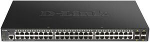 Switch D-Link DGS-1250-52XMP/E, 52-Port smart managed Layer2/3 Gigabit PoE+