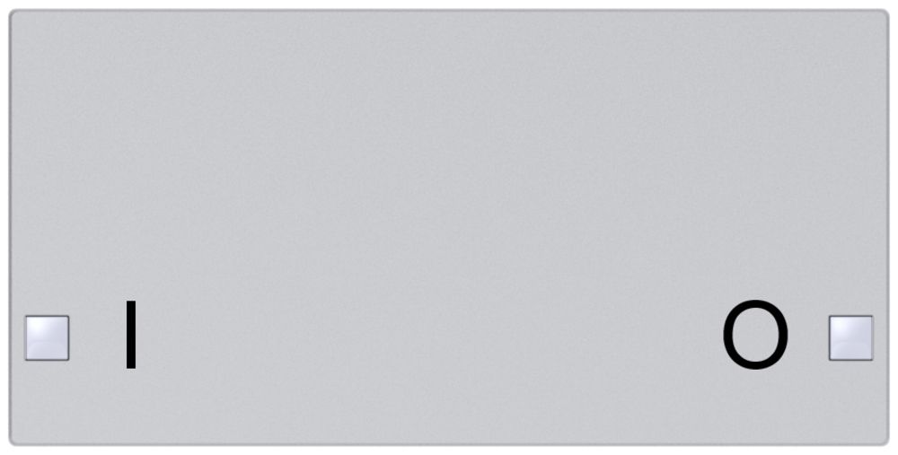 Taste SIDUS 2/4f zu Tastsensor mit Aufdruck I/O, alu