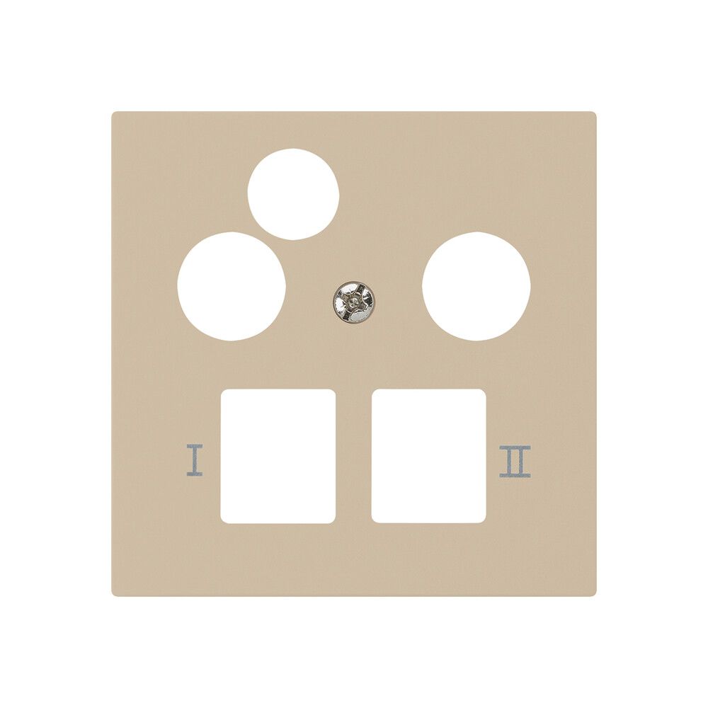Placca frontale kallysto per R&M HWS beige 3 fori dati multimedia