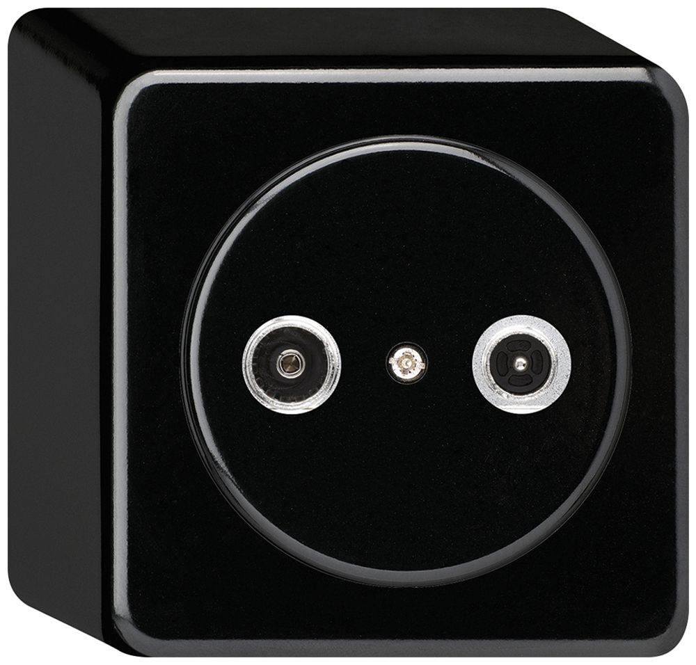 AP-Antennendose basico TV-R 14dB 2GHz schwarz