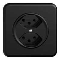 UP-Steckdose STANDARDdue 2×T13 schwarz