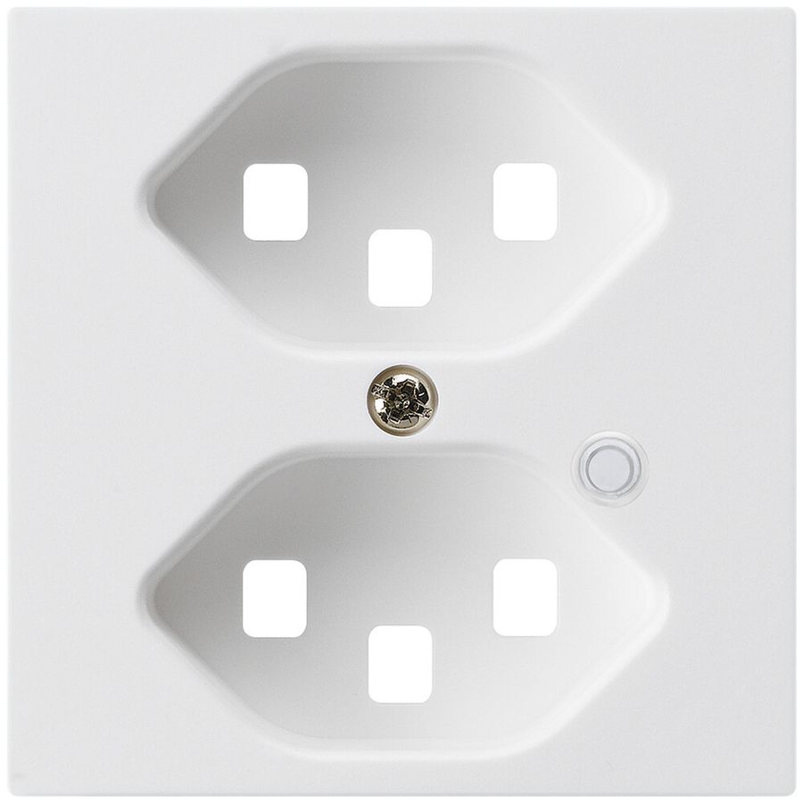 Piastra frontale per presa Hager kallysto 2×T23 illuminato H bianco ultra