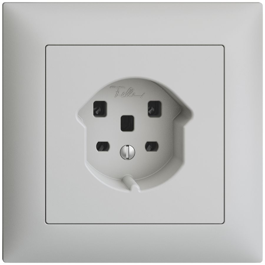 UP-Steckdose EDIZIOdue T25 16A hellgrau, Schraubklemmen