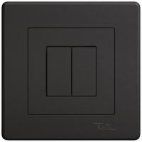 UP-Druckschalter EDIZIO.liv Wiser SNAPFIX® m.Nebenstelle 2T 2B schwarz