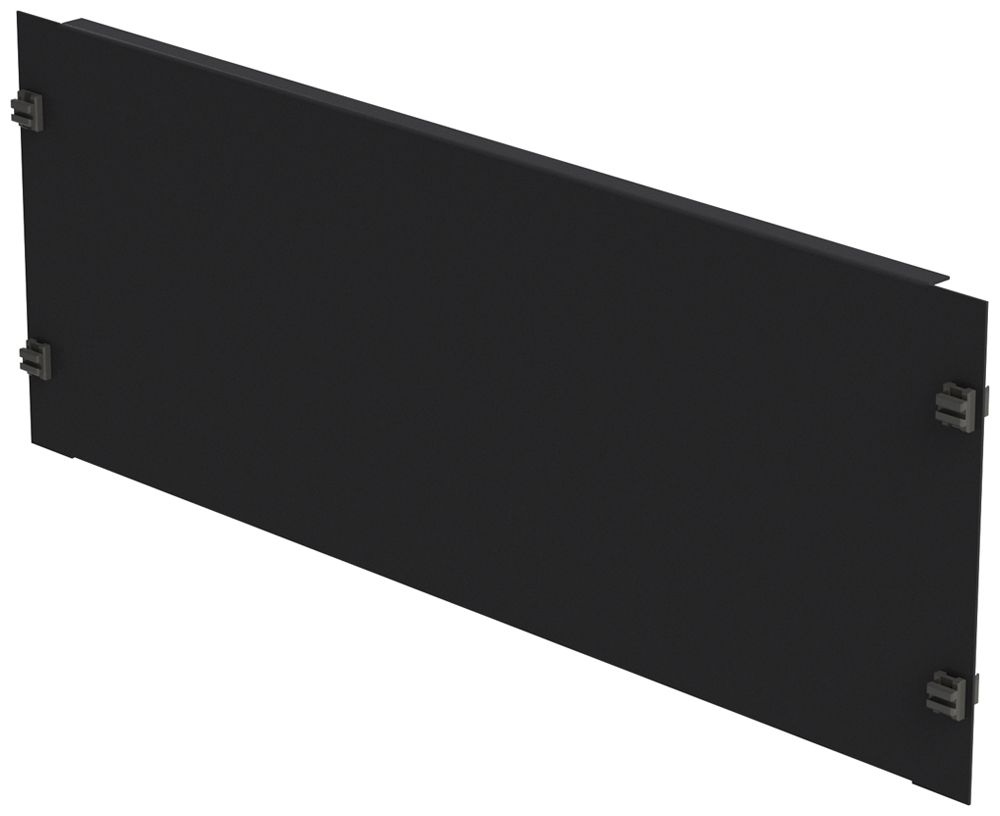 Blindplatte 19" Schnellverschluss 4HE Stahl schwarz