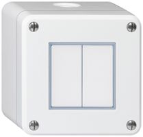 AP-Druckschalter robusto IP55 Schema 3+3 weiss