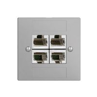 UP-Dose 4×RJ45/s 4P getr. EDIZIOdue silver ITplus