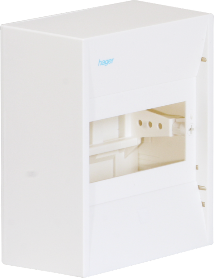 AP-Kleinverteiler Hager mini gamma 1-reihig 6TE IP30 146×180×82mm